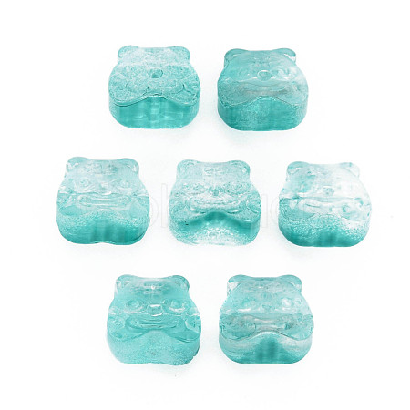 Two Tone Transparent Spray Painted Glass Beads GLAA-T022-22-C02-1