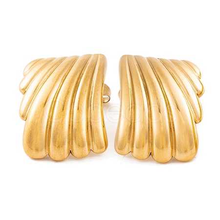 Ion Plating(IP) 304 Stainless Steel Stud Earrings for Women LS-EJEW-L272-032G-01-1