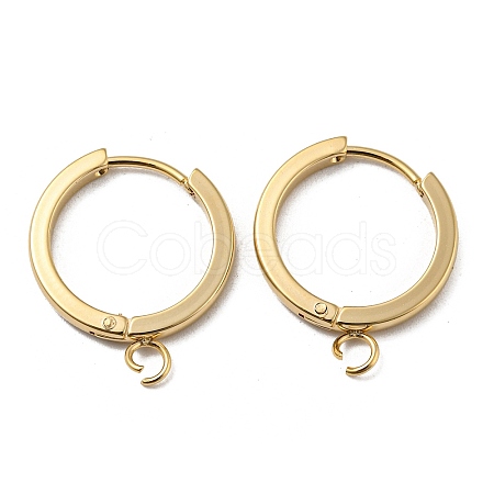 201 Stainless Steel Huggie Hoop Earrings Findings STAS-A167-01D-G-1
