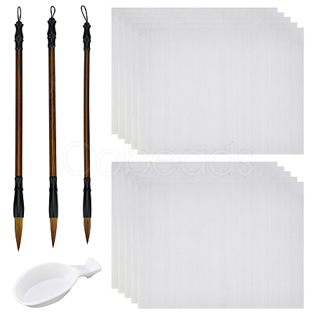 4Pcs Chinese Calligraphy Brushes Pen Kits AJEW-PH0002-93-1