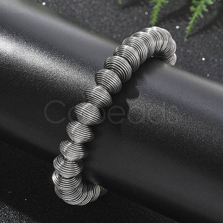 304 Stainless Steel Stretch Bangles for Women BJEW-P315-02D-P-1