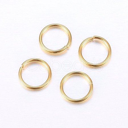 304 Stainless Steel Open Jump Rings STAS-O098-01G-14-1