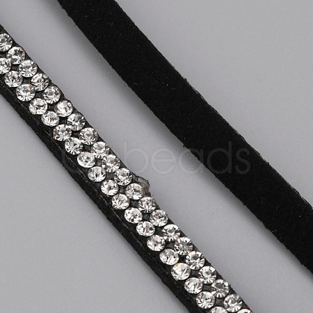 Flat Faux Suede Ribbon LW-WH0006-04-1