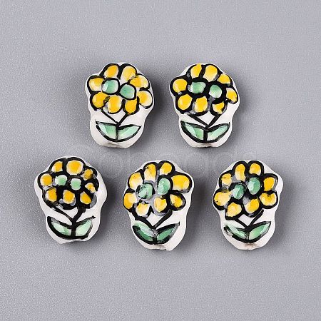 Handmade Porcelain Ceramic Beads PORC-Q005-08A-1