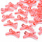 Transparent Acrylic Beads, Bowknot, Salmon, 20x34x5.5mm, Hole: 1.8mm, about 435pcs/500g