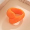 Resin Finger Rings for Women, Dark Orange, Inner Diameter: 17mm