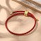 Leather Braided Cord Bracelets, Adjustable Bracelet, FireBrick, Inner Diameter: 5/8~2-7/8 inch(1.5~7.3cm)