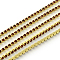 Nickel Free Raw(Unplated) Brass Rhinestone Strass Chains, Rhinestone Cup Chain, 2880pcs rhinestone/bundle, Grade A, Siam, 2.2mm, about 23.62 Feet(7.2m)/bundle