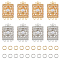 DICOSMETIC 8Pcs Brass Pave Clear Cubic Zirconia Box Clasps, Multi-Strand Clasps, 3-Strands, 6 Holes, Rectangle, with 40Pcs Open Jump Rings, Platinum & Real 18K Gold Plated, 14x22.9x6.7mm, Hole: 1.2mm