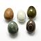 Mixed Stone Egg Stone, Pocket Palm Stone for Anxiety Relief Meditation Easter Decor, 48~51x35~38mm