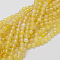 Natural Agate Beads Strands, Faceted, Dyed, Round, Gold, 8mm, Hole: 1mm, about 48pcs/strand, 15 inch