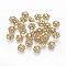 Alloy Fancy Bead Caps, Long-Lasting Plated, Flower, Real 18K Gold Plated, 6.5x2.7mm, Hole: 1.4mm