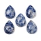 Natural Blue Spot Jasper Cabochons, Teardrop, 20~20.5x15~15.5x6.5~7mm