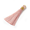 Polyester Tassel Pendants, Light Salmon, 80~83x7~8mm, Hole: 5~7mm