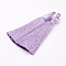 Nylon Tassels Big Pendant Decorations, Violet, 83~92x9~10mm, Hole: 1.5~4mm