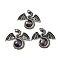 Natural Amethyst Big Pendants, Dragon Charms, with Rack Plating Antique Silver Tone Alloy Findings, Cadmium Free & Lead Free, 49x56x12mm, Hole: 6~6.5mm