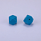 Hexagonal Silicone Beads, Chewing Beads For Teethers, DIY Nursing Necklaces Making, Teal, 23x17.5x23mm, Hole: 2.5mm