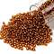 TOHO Round Seed Beads, Japanese Seed Beads, (2208) Silver Lined Burnt Orange, 8/0, 3mm, Hole: 1mm, about 1110pcs/50g