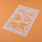 Plastic Reusable Drawing Painting Stencils Templates, for DIY Scrapbook Wall Fabric Floor Furniture, Rectangle, White, 262x174x0.4mm