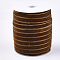 Single Face Velvet Ribbon, Saddle Brown, 3/8 inch(9.5~10mm), about 50yards/roll(45.72m/roll)