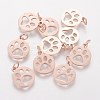 304 Stainless Steel Pendants STAS-Q201-T455R-1