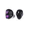 Opaque Black Acrylic Beads MACR-N012-15-4