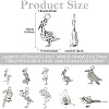 80Pcs 8 Styles Tibetan Style Alloy Pendants FIND-CJ0006-09-2