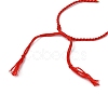 Braided Cotton Cord Bracelet Making MAK-L043-02G-10-3