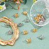 20Pcs 20 Styles Flower/Heart/Star/Butterfly/Leaf Allloy Anti-glare Lapel Pins Brooches JEWB-FH0001-66-6