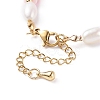 Natural Pearl & Polymer Clay Beaded Bracelet BJEW-TA00084-5