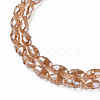 Electroplate Transparent Glass Beads Strands EGLA-N002-35-F02-3