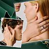 12Pcs 2 Colors 304 Stainless Steel Finger Ring RJEW-UN0001-18-6
