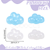 50Pcs 2 Colors Transparent Resin Cabochons RESI-WR0001-15-2