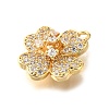 Brass Micro Pave Clear Cubic Zirconia Pendants KK-U065-02C-G-2