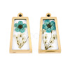 304 Stainless Steel Epoxy Resin Pendants X-STAS-T072-29-2