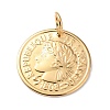 304 Stainless Steel Coin Pendants STAS-J036-016G-1