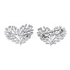 201 Stainless Steel Heart Tree Lapel Pin JEWB-N007-126P-1