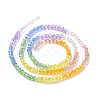 Transparent Electroplate Glass Beads Strands GLAA-E036-02-3