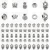 150pcs 5 styles Tibetan Style Zinc Alloy European Large Hole Beads FIND-PH0023-70-7