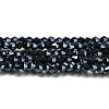 Opaque Solid Color Electroplate Glass Beads Strands EGLA-A039-P3mm-A17-1