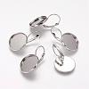 Brass Leverback Earring Findings KK-H024-P-1