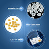 50Pcs 5 Styles Transparent Acrylic Bead Caps MACR-TA0002-88-6