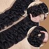 Polyester Lace Pleated Ribbons SRIB-WH0011-467A-3