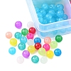 480Pcs 12 Colors Baking Paint Imitation Jade Glass Round Bead Strands DGLA-FS0001-01-3