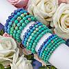 3Pcs 3 Size Synthetic Imperial Jasper Round Beaded Stretch Bracelets Set BJEW-SW00064-33-4