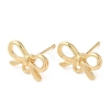 Bowknot Alloy Stud Earring Findings X-PALLOY-Q447-03LG-1