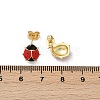Brass Enamel Stud Earrings for Women EJEW-A126-04G-3