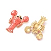 304 Stainless Steel Enamel Pendants STAS-Q119-15G-2