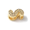 Brass Micro Pave Clear Cubic Zirconia Initial Multi-strand Links KK-S520-01G-19-2