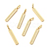 Brass Micro Pave Clear Cubic Zirconia Pendants ZIRC-P086-18G-1